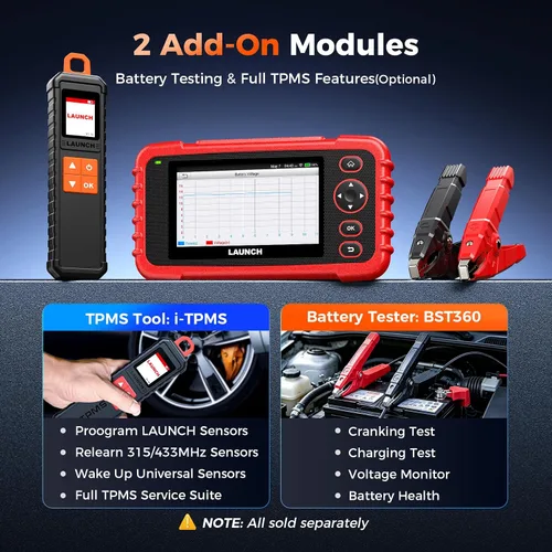 Vista 8 de Escáner LAUNCH OBD2 CRP123X, lector de códigos, para ABS, SRS, herramienta de escaneo de transmisión del motor, Android 7.0, pantalla táctil de 5.0