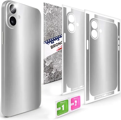 Vista 18 de 2 piezas de Skin Wrap compatibles con iPhone 16 Plus – Película protectora de vinilo delgada para lados y espalda – Ajuste elegante, aspecto premium