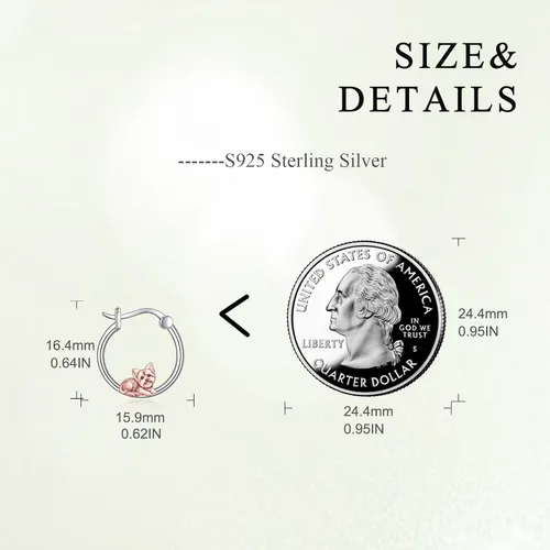 Vista 110 de VONALA Bonitos aretes de aro de plata de ley 925, regalos de cumpleaños para mujer