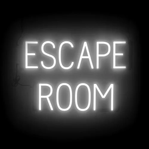 Vista 51 de SpellBrite Cartel de ESCAPE ROOM Letrero relacionado con el entretenimiento con aspecto de neón, fuente de luz LED roja 23.6 x 15.0 pulgadas Rojo