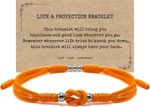 Vista 7 de LAMIBEE Infinity Surfer - Pulsera de la amistad con amor y amistad con color multicolor, cuerda de protección de nudo tibetano de la suerte tejida