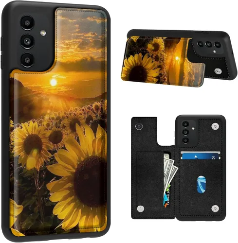 Vista 34 de BVDIKMI Funda para Samsung Galaxy A13 5G con ranura para tarjetero, funda de piel sintética, doble cierre magnético y cubierta duradera a prueba