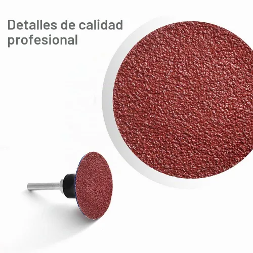 Vista 3 de Tshya Disco de bloqueo de rollo de cambio rápido, 60 unidades de discos de lijado de 36 pulgadas de grano 36 de 2 pulgadas, accesorios