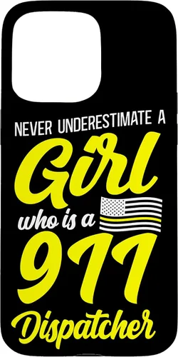 Vista 31 de 911 Dispatcher Thin Gold Yellow Line Girl Female Never Case for iPhone 16