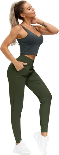 Vista 6 de THE GYM PEOPLE - Pantalones deportivos ajustados para mujer, ligeros, para entrenamiento, yoga, correr y descanso