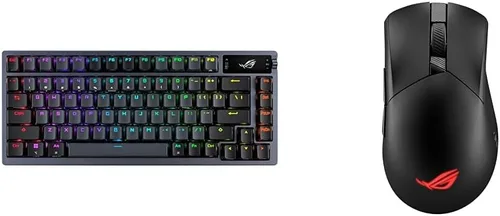 Vista 8 de ASUS ROG Azoth 75 Teclado inalámbrico para juegos personalizado, pantalla OLED, interruptores ROG NX Storm prelubricados intercambiables