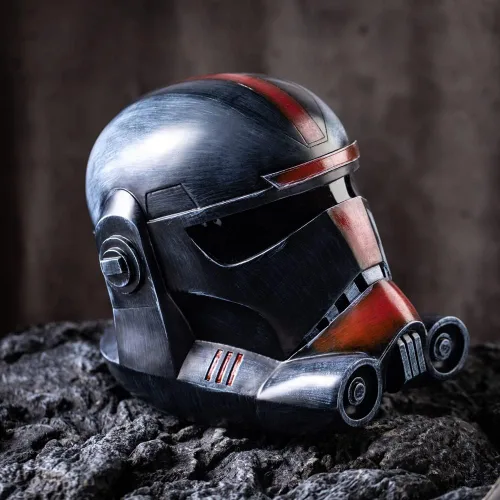 Vista 5 de SW - Casco Clone de la serie negra, máscara clásica para cosplay, de lujo, accesorios coleccionables de Halloween