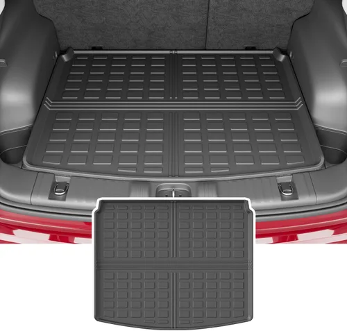 Vista 8 de powoq Alfombrilla de maletero compatible con Kia Carnival 2022-2026, protector de carga con protección para todas las estaciones, alfombrilla