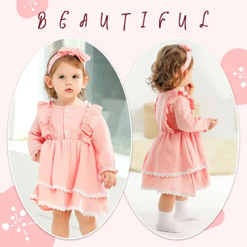 Vista 3 de Vestido de verano con estampado floral y tutú