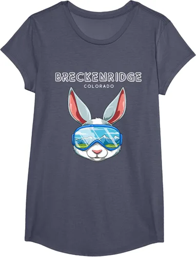 Vista 18 de Breckenridge Colorado USA - Camiseta de esquí y snowboard de conejo, Negro, S