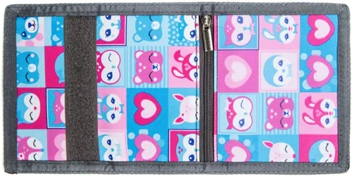Vista 2 de Billetera para niños y niñas, billetera para niños pequeños, billetera de lona triple para exteriores, billeteras juveniles para niños y niños