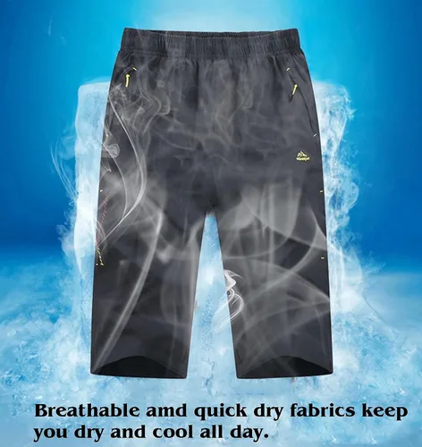 Vista 6 de MAGNIVIT Pantalones cortos de senderismo 34 para hombre por debajo de la rodilla de secado rápido para trabajo al aire libre con bolsillos