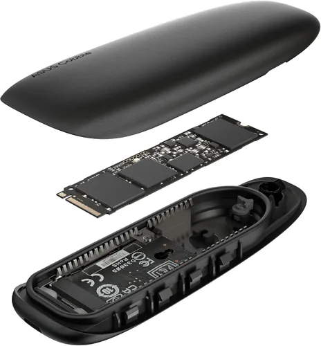 Vista 14 de ASUS Cobble M.2 NVMe® PCIe® Carcasa SSD portátil, USB-C® 3.2 Gen 2x1, velocidades de transferencia de hasta 10 Gbps, resistencia al agua y al polvo