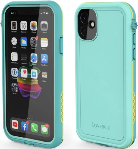 Vista 10 de funda impermeable para IPhone de 6.1 con protector de pantalla sub-acuático a prueba de golpes, cuerpo completo a prueba de polvo, funda resistente