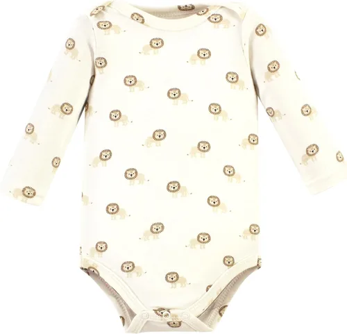 Vista 111 de Hudson Baby Body unisex de algodón de manga larga para bebé, leopardo rosa rojo