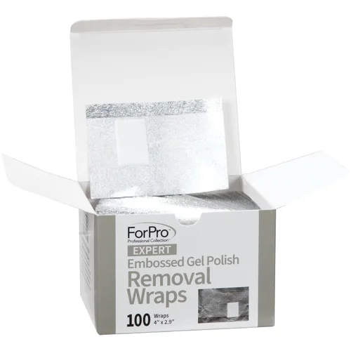 Vista 4 de ForPro Expert - Envolturas de eliminación de esmalte de gel en relieve, 100 unidades, 4 pulgadas de largo x 2.9 pulgadas de ancho
