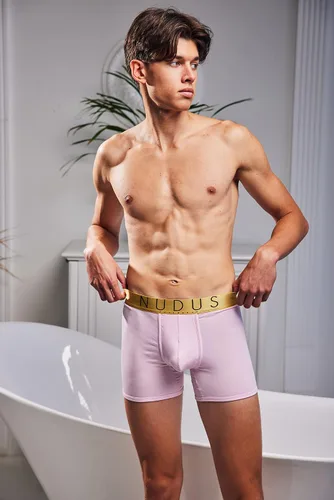 Vista 5 de NUDUS - Ropa interior de rayón de bambú para hombre, paquete de 4 unidades de ropa interior de doble bolsa para hombre, set de regalo de ropa