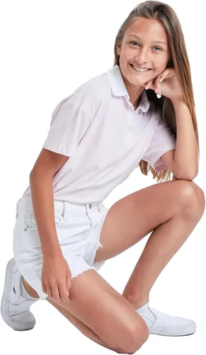 Vista 5 de YMI Pantalones cortos híbridos de mezclilla de talle alto