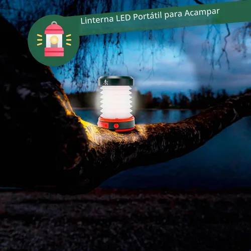 Vista 5 de Linterna solar para campamento, linternas LED para cortes de energía, luces de campamento, linterna de emergencia, lámpara plegable, recargable
