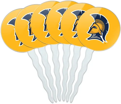Vista 202 de Abilene Christian - Juego de 6 palillos para cupcakes con logotipo secundario