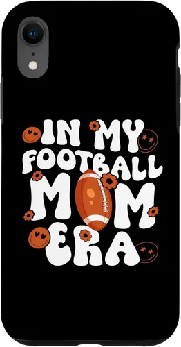 Vista 8 de Funda para iPhone 14 Groovy In My Football Mom Era Funny Football Mama Boys Girls