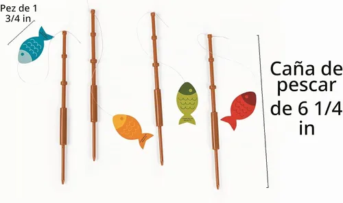 Vista 7 de Fun Express Little Fisherman - Juego de 25 púas para caña de pescar