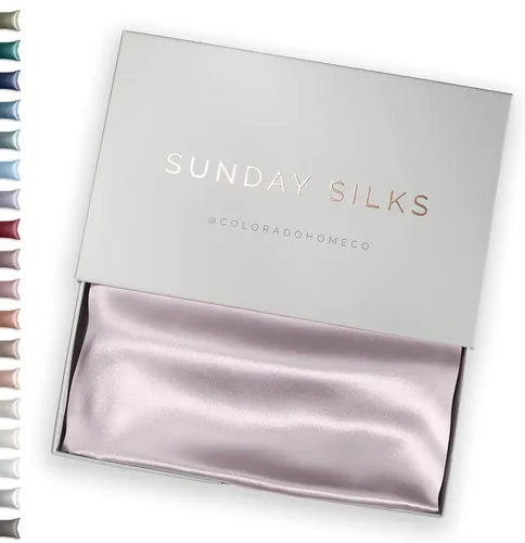 Vista 41 de FUNDA DE ALMOHADA DE SEDA DE MORERA 100% SUNDAYSILKS™, Fundas de almohada de seda para cabello y piel, Superior a la funda de almohada de satén