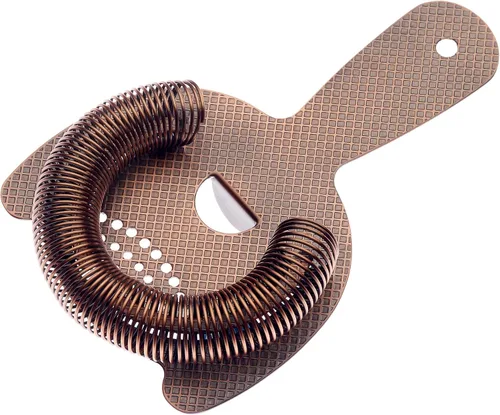 Vista 4 de Barfly Diamond Lattice Etch - Colador de barra de resorte resistente, cobre antiguo