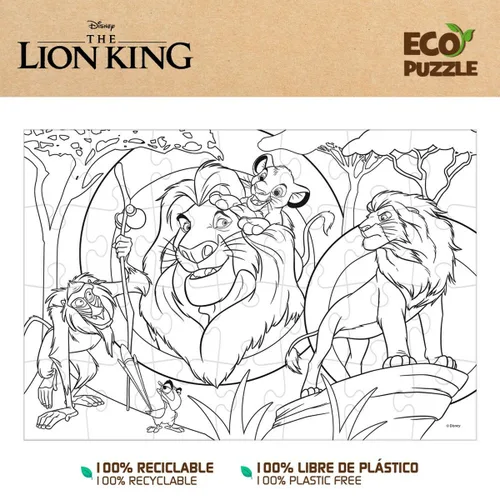 Vista 5 de Puzzle Infantil The Lion King Doble cara 24 Piezas 70 x 1,5 x 50 cm (12 Unidades)
