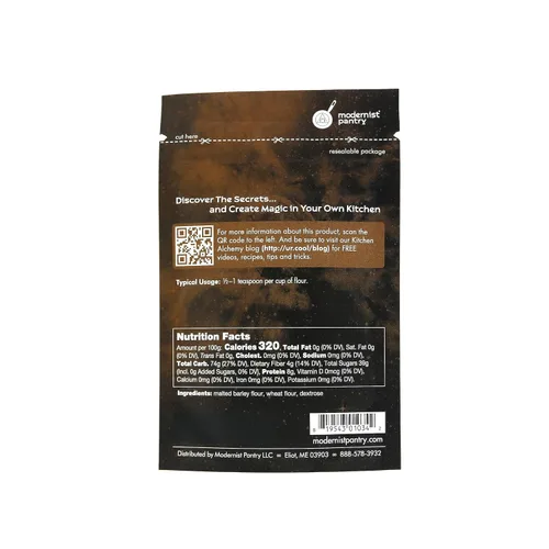 Vista 3 de Polvo de malta de cebada diastásica, vegano, certificado OU Kosher - 50 g/2 oz