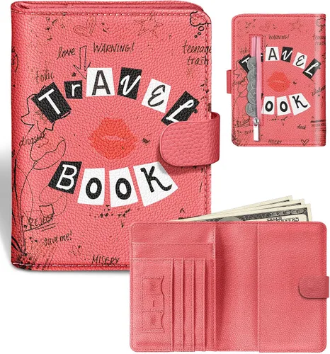 Vista 9 de Slohif Funda para pasaporte para viajes, para mujeres y hombres, bloqueo RFID, protector de pasaporte para tarjetas de tarjeta de embarque, Negro