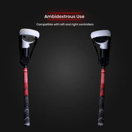 Vista 5 de DeadEyeVR DriVR - VR Golf Club Handle Accessory Red - Metal
