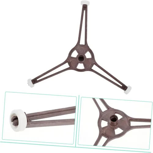 Vista 6 de Anillo giratorio de microondas con soporte de brazo triple Soporte universal de soporte de guía de rodillo de repuesto para piezas afiladas