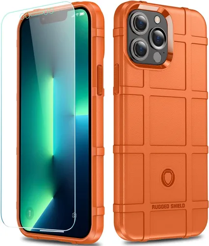 Vista 37 de Funda para iPhone 13, Rugged Shield 8 pies a prueba de caídas TPU Armadura gruesa Funda protectora táctica compatible con iPhone 13 (6.1 pulgadas)