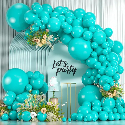 Vista 9 de 114 globos de color verde lima, globos de látex verde claro de 18/12/10/5 pulgadas para decoración de fiesta de dinosaurio, baby shower, selva