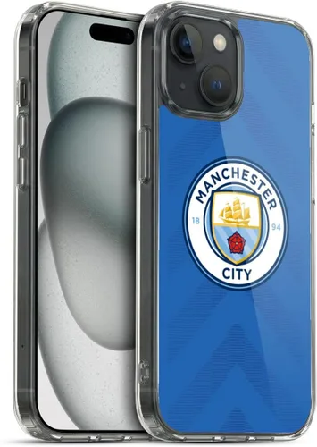 Vista 140 de Head Case Designs Funda de gel con licencia oficial del Manchester City Man City FC Away 2022/23 [protección de grado militar] compatible con Apple