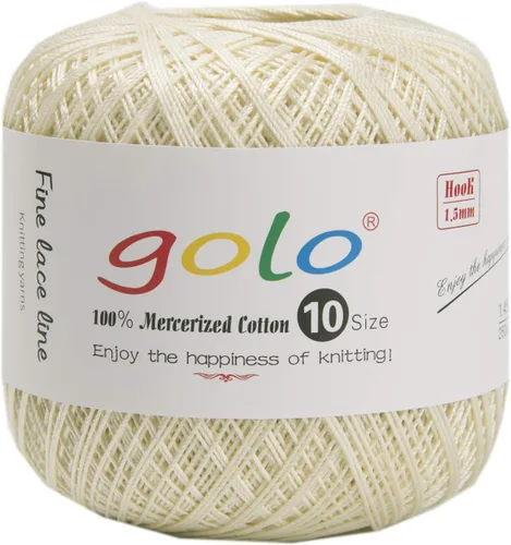 Vista 86 de Golo - 3 bolas de hilo de ganchillo tamaño 10, hilo de crochet para tejer a mano 102