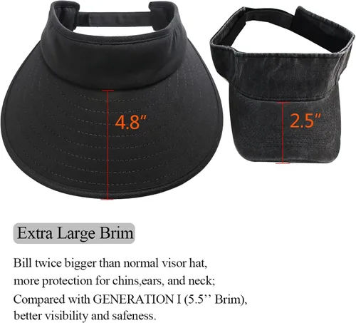 Vista 4 de Sombreros con visera para el sol, gorra de playa de ala grande para verano, protección UV