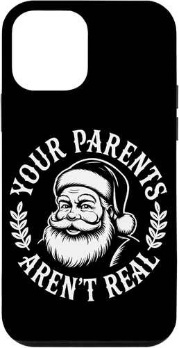 Vista 16 de Your Parents Aren’t Real Santa Humor Holiday Festive Cartoon Case for iPhone 16