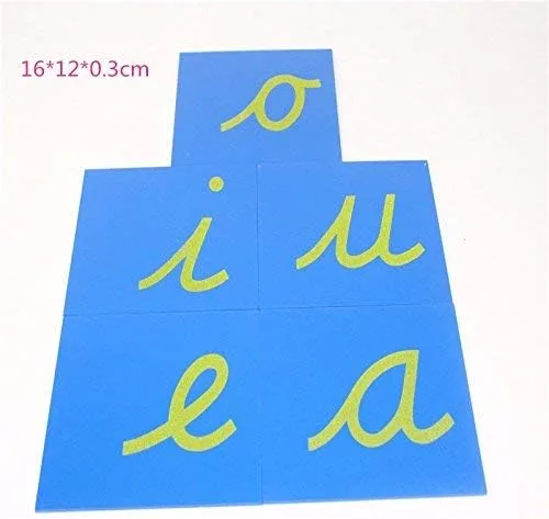 Vista 7 de DANNI Juguetes para bebés Montessori Language Lower Case Papel de lija Letras Cursiva Tablero de Rastreo Temprano Preescolar Cumpleaños