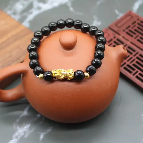 Vista 6 de ZMANYIJEW Paquete de 8 pulseras de Feng Shui Pixiu Fortune con cuentas de moda, coloridas para hombres y mujeres, pulseras de buena suerte, Sin