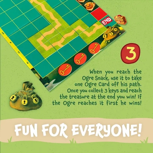 Vista 4 de ¡Corre hacia el tesoro! de Peaceable Kingdom Juego infantil "Vence al ogro".