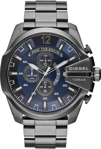 Vista 18 de Diesel Mega Chief Reloj de acero inoxidable para hombre con movimiento analógico o digital