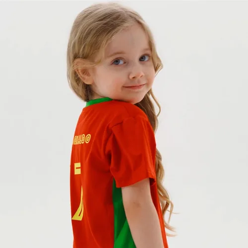 Vista 6 de Camisetas de fútbol para niños y niñas, trajes de camiseta de entrenamiento de fútbol para niños y niñas, uniformes