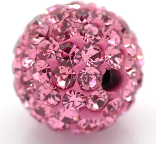 Vista 25 de RUBYCA Pave - Cuentas de arcilla de cristal checo para joyería Shamballa (20 unidades, 0.472 pulgadas, morado claro)