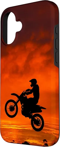 Vista 2 de Carcasa para iPhone 16 Motocross Dirt Bike Jump Sunset