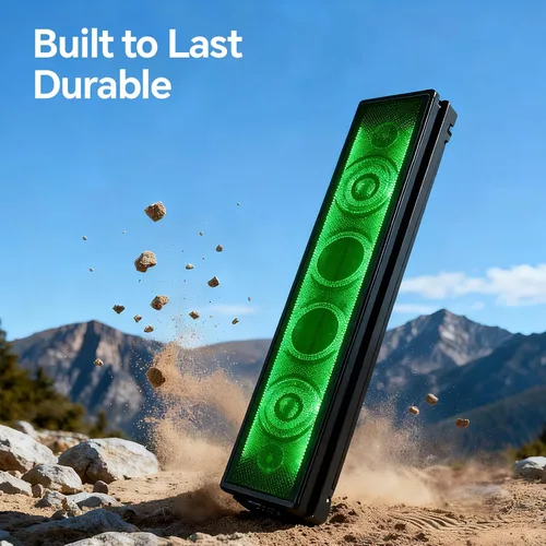 Vista 4 de Barra de sonido UTV de 25 pulgadas, Bluetooth impermeable con iluminación RGB, altavoz Bluetooth con IP65 impermeable, sonido amplificado de 500 W
