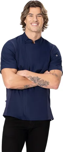 Vista 15 de Chef Works Springfield - Abrigo de chef para hombre Negro