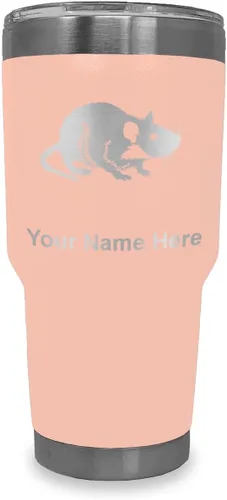 Vista 23 de LaserGram Vaso aislado al vacío de 20 onzas, rata, grabado personalizado incluido (negro)