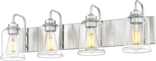 Vista 29 de zeyu Accesorios de Iluminación para Baño en Bronce Aceitado, Lámpara de Tocador de Baño de 2 Luces, Apliques de Pared Estilo Granja de 12.5 Pulgadas